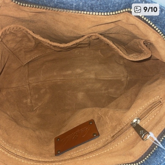 NWT Patricia Nash ‘Ossi’ Woven Denim Satchel - Picture 9 of 10